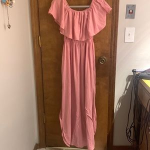 Brand new long length pink dress